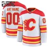 Calgary Flames Hockeydrakt Custom Fanatics Premium 2024-25 Hvit Borte - Barn